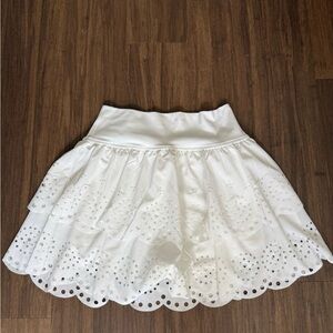 Aerie White Eyelet Skater Skirt